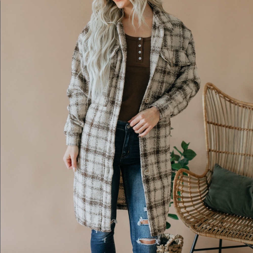 Peach love long coat
